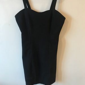 Black tank top dress with strappy back